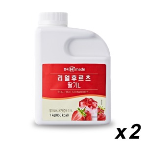 [업체발송][무료배송][냉동] 흥국 맘스 리얼후르츠 딸기 1kg 2개