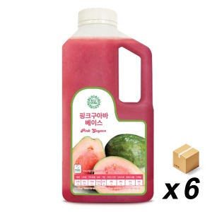 [업체발송][냉장]에코베라 핑크 구아바 베이스 1L 6개(BOX)