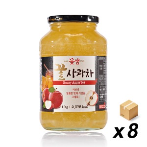 꽃샘 꿀사과차 1Kg 8개 (BOX)