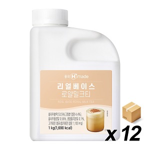 [냉장] 흥국 맘스 리얼베이스 로얄밀크티 1Kg 12개 (BOX)