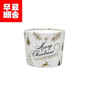 [업체발송][무료배송] 90파이 종이컵 에어홀더(12/16온스) - 크리스마스 골드벨 500매 (BOX)